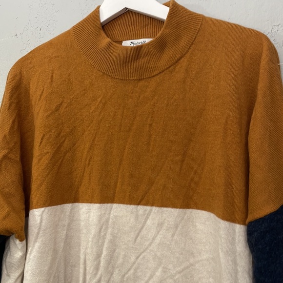 Madewell - Size XXL Colorblock Ashbury Mockneck Sweater MC029 - Picture 5 of 10